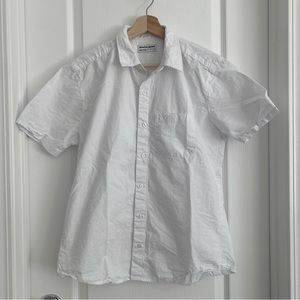 American Apparel White Button-down Shirtsleeve Shirt